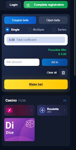 online cricket bets 1win