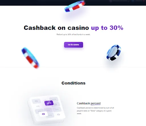 cashback on 1win casino